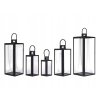 Svietník, lampáš - LANTERNS LANTERNS CANDLESTICKS 5 kusov čierna oceľ_3