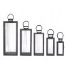 Svietník, lampáš - LANTERNS LANTERNS CANDLESTICKS 5 kusov čierna oceľ_5