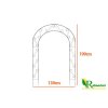 Záhradná oblúková pergola ornament 199 cm KOVOVÁ VYPR