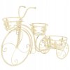 Stojan na kvety bicykel RETRO vintage starožitná BIELA