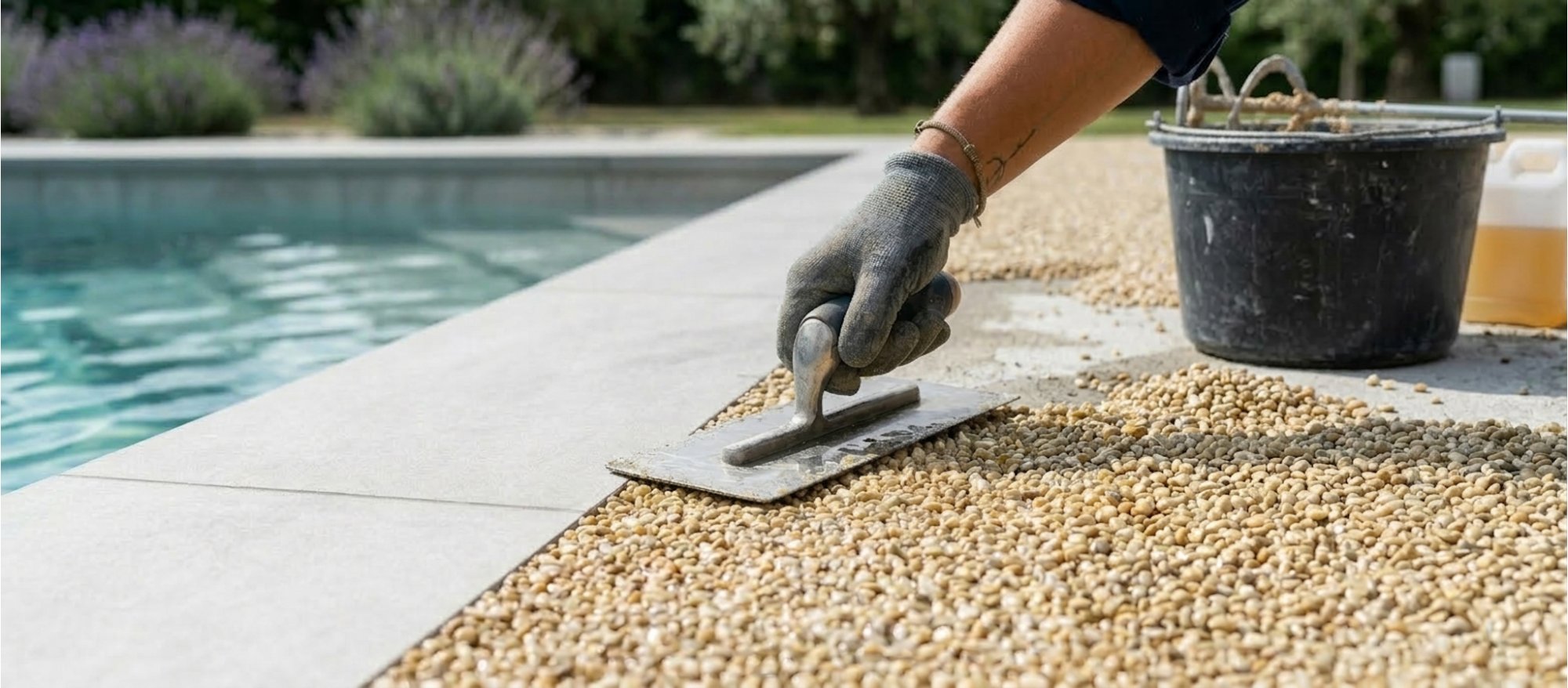 Pokládka kamenného koberce