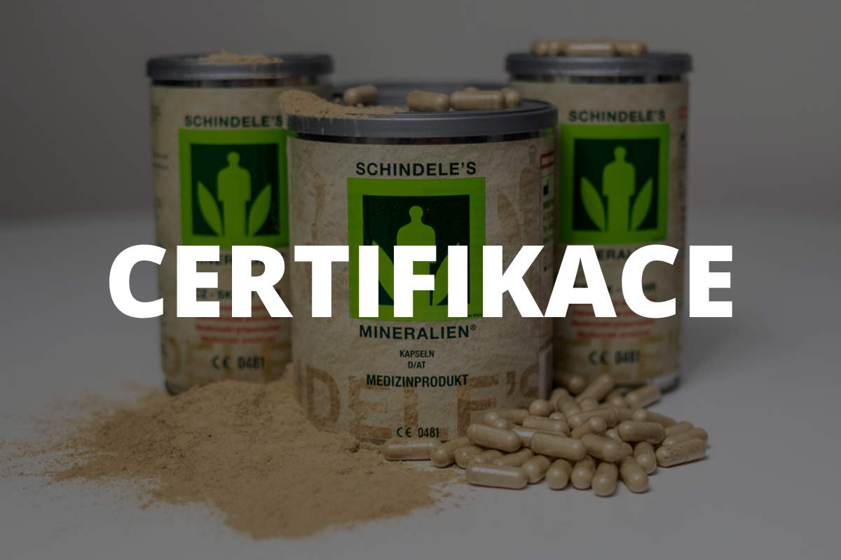 Schindeleho minerály jsou certifikovány jako zdravotnický prostředek