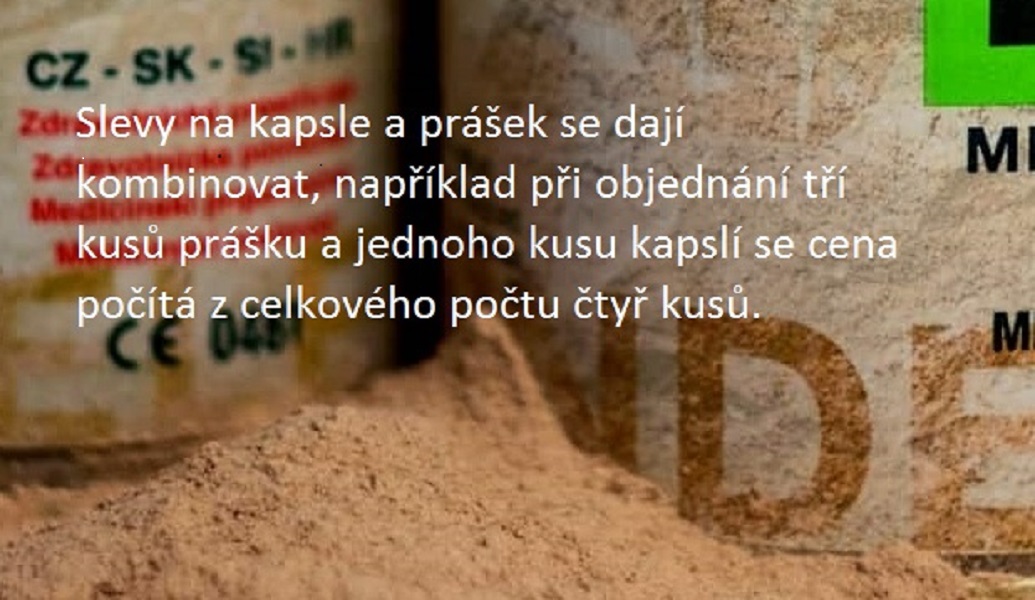Slevy kombinace prášek kapsle