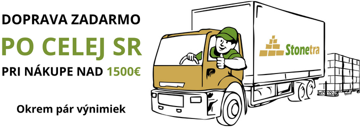 Doprava zadarmo - Privezieme kamenný obklad alebo dlažbu až k Vám domov