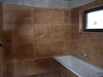 Travertín Eldorado VC 120 cm x 60 cm x 1 cm - matný, plnený