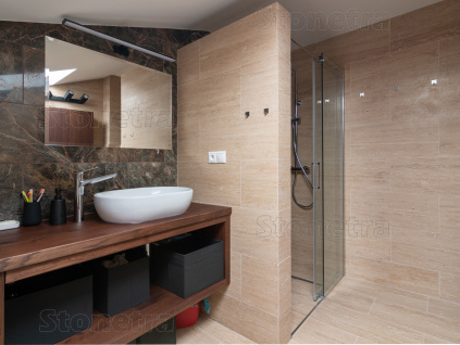 Obklad do kúpeľne Travertín Classic Beige Premium VC 61 x 30,5 x 1,4 cm | Kameň Skalica