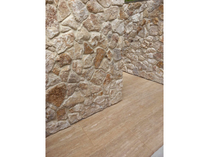 travertin beige classic mandre rock face