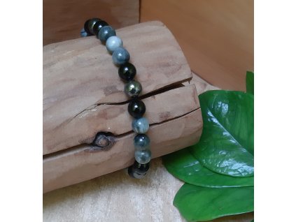 Orli oko onyx hematit 8mm 329 Kc