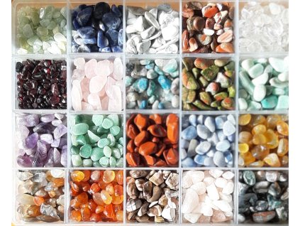 Sada minerálů 20 druhů v krabičce. Hezký dárek