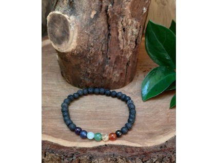 Cakrovy lava sodalit 6mm 19,5cm