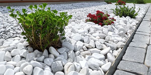 Kouzlo přírody: bílé mramorové oblázky a drtě pro vaše zahradní úpravy