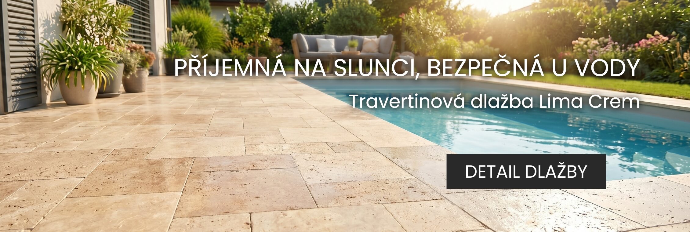 Bazénová dlažba Lima Crem