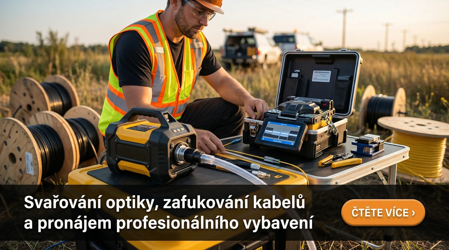 Svařování optických vláken, zafukování optiky a pronájem svářečky i zafukovačky – nové služby Kamerového světa