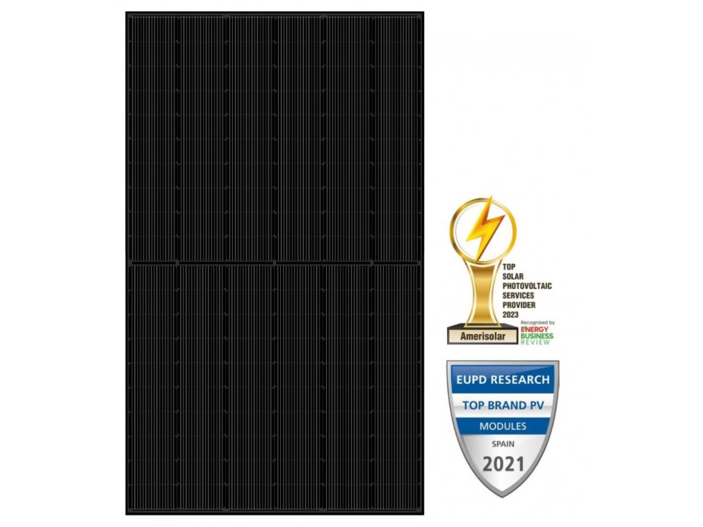 Solarmi solární panel Amerisolar Mono 480 Wp černý 120 článků, N-Type TOPCon