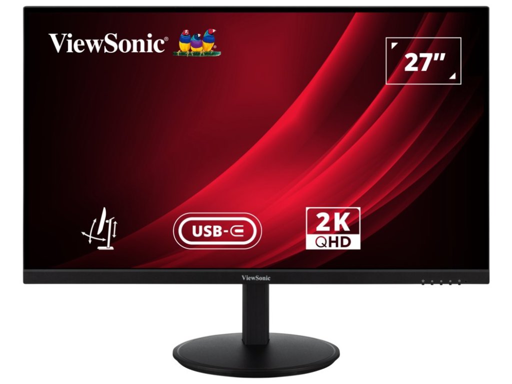 ViewSonic VG2709-2K-MHDU-2/ 27" QHD Frameless IPS Monitor with HDMI, DisplayPort, USB type C, USB,Full Ergonomic Stand