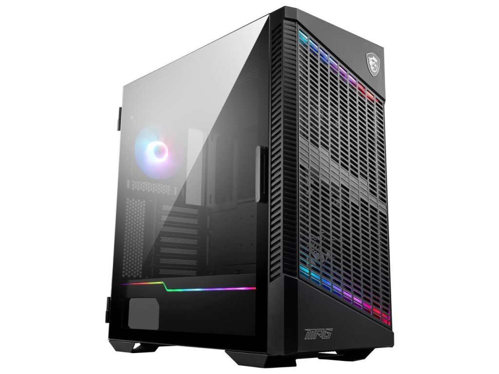 ROZBALENÉ - MSI skříň MPG VELOX 100P AIRFLOW/ bez zdroje/ levé temp. sklo/ 3x 120mm/ 1x 120mm ARGB/1x USB3.1 Type-C/2x US...