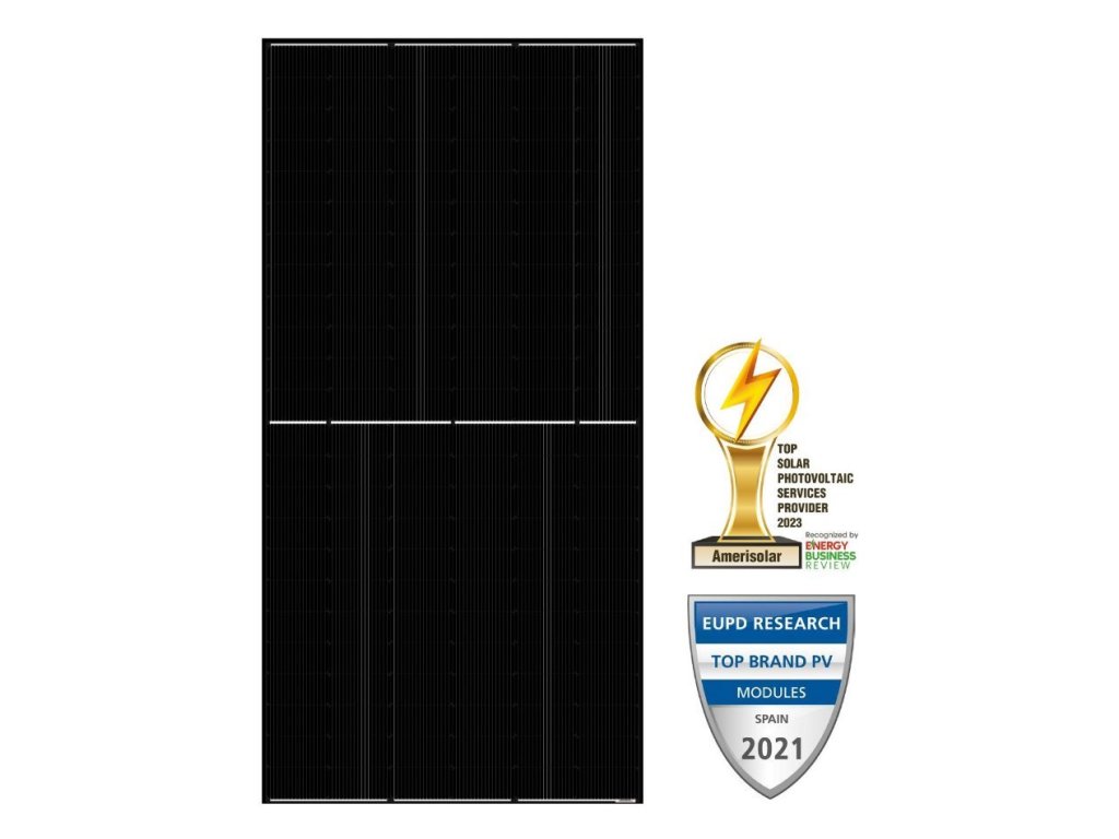 Solarmi solární panel Amerisolar Mono 585 Wp černý 144 článků, N-Type TOPCon