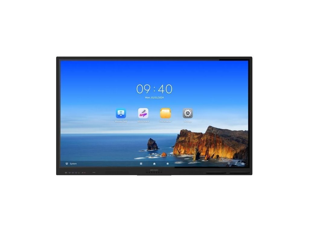 POŠKOZENÝ OBAL - HIKVISION interaktivní dotykový panel 75", 4K, Android 13, 8GB, 64GB storage,  40 points ,infrared, Type-C*1,...