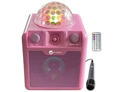 N-GEAR Block Disco Block 410/ 50W/ BT/ Disco LED/ 1x MIC/ Růžová