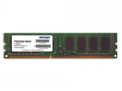 PATRIOT Signature 8GB DDR3 1600MHz / DIMM / CL11 / SL PC3-12800
