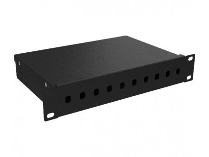 Solarix vana optická 10" 1U BK včetně čela ST 10 portů simplex FO-10-1-10ST-B