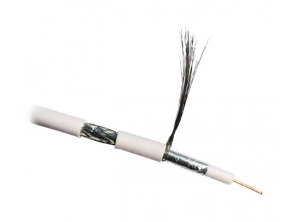 DATACOM Koaxiální kabel RG-6  (6,5mm/1,0mm) 75 Ohm  250m bílý