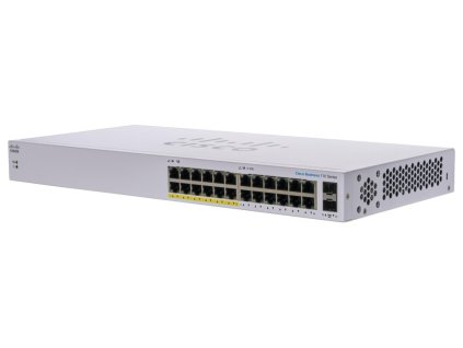 Cisco CBS110-24PP-EU 24-port GE Unmanaged Switch, 12x PoE, 2x 1G SFP Shared