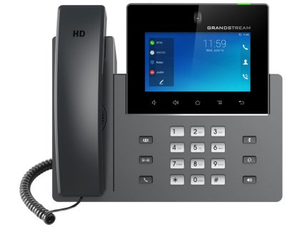 Grandstream GXV3450 VoIP telefon, 16x SIP, barevný dotykový 5" displej, 2x Gbps RJ45, PoE, DualBand WiFi, BT. USB