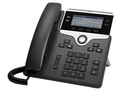 Cisco CP-7841-K9=  IP telefon, podsvícený displej, 2x 10/100/1000 Base-T RJ-45 funkce switche, PoE napájení