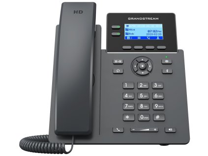 Grandstream GRP2602 VoIP telefon, 4x SIP, grafický podsvícený 2,21" displej, 2x 10/100 Mbps RJ45