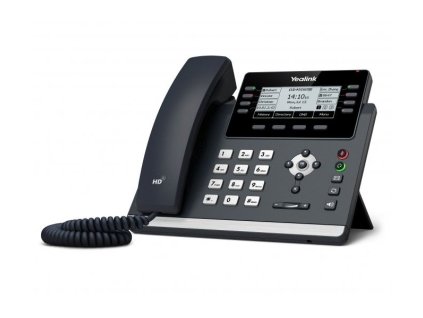 Yealink SIP-T43U IP telefon, 12x SIP, CZ/SK displej, 2x GbE port, PoE, Opus HD kodek, 21 programovatelných tlačítek