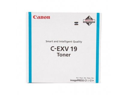 Canon originální  TONER CEXV19 CYAN Imagepress C1/C1+ 16 000 stran A4 (5%)