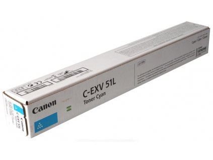 Canon originální  TONER CEXV51L CYAN iR-ADV C55xx/C57xx Low Yield Toner  26 000 stran A4 (5%) - CHIPLESS
