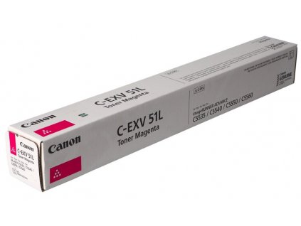 Canon originální  TONER CEXV51L MAGENTA iR-ADV C55xx/C57xx Low Yield Toner  26 000 stran A4 (5%) - CHIPLESS