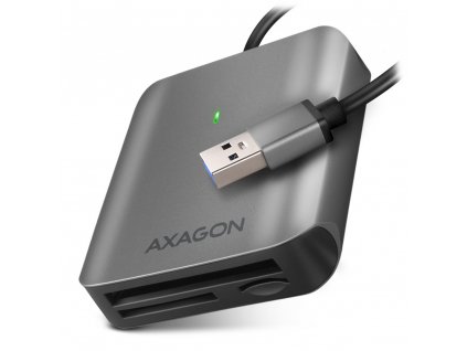 AXAGON externí čtečka paměťových karet microSD/SD/CF / CRE-S3 / USB-A 3.2 Gen 1 / UHS-II / hliníkové tělo