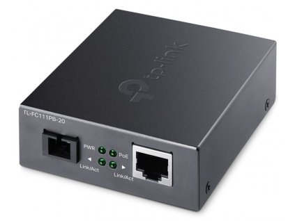 TP-Link TL-FC111PB-20 SC WDM Bi-Directional Fiber Konvertor 10/100 Mbps RJ45 to 100 Mbps Single-mode / 1-Port PoE