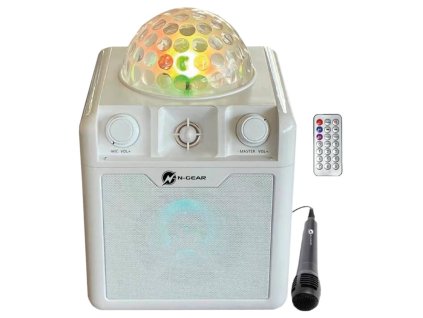 N-GEAR Block Disco Block 410/ 50W/ BT/ Disco LED/ 1x MIC/ Bílá