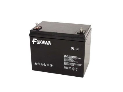 FUKAWA olověná baterie FWL 75-12 do UPS APC/ AEG/ EATON/ Powerware/ 12V/ 75Ah/ životnost 10 let/ závit M6
