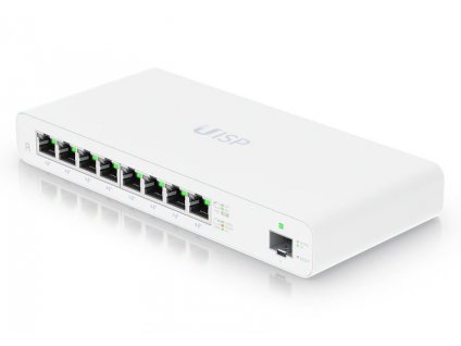 Ubiquiti UISP Router - 8x GbE, 1x SFP, fanless, 8x PoE Out 27V (PoE budget 110W)