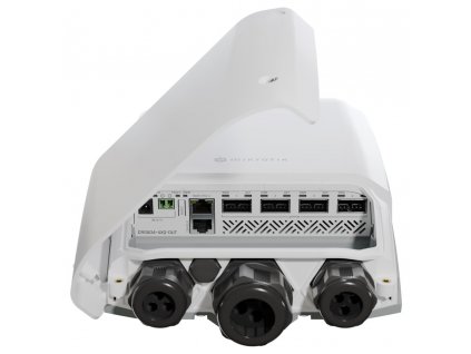 Mikrotik Cloud Switch CRS504-4XQ-OUT, 650 MHz CPU, 128 MB RAM, 1x LAN, 4x QSFP28, 2x PSU, L5, outdoor