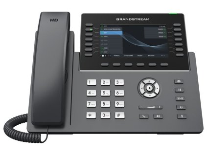 Grandstream GRP2650 VoIP telefon, 6x SIP, barevný 5" displej, 2x Gbps RJ45, PoE, DualBand WiFi, BT, 1x USB