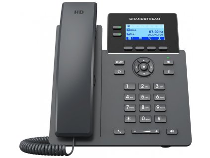 Grandstream GRP2602W/ VoIP telefon/ 2,21" podsvícený grafický display/ 4x SIP/ 2x LAN 10/100 Mbps/ PoE/ WiFi/ GDMS