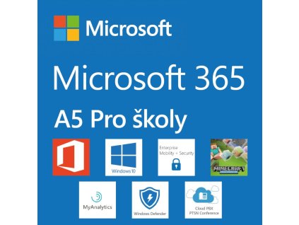 Elektronická licence: Microsoft CSP Microsoft 365 A5 for faculty (pro školy) předplatné 1 rok, vyúčtování měsíčně