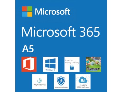 Elektronická licence: Microsoft CSP Microsoft 365 A5 for students (pro studenty) předplatné 1 rok, vyúčtování měsíčně