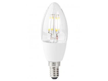 NEDIS Wi-Fi chytrá LED žárovka s vláknem/ E14/ svíčka/ 5W/ 230V/ 400lm/ 2700K/ teplá bílá/ stmívatelná/ čirá