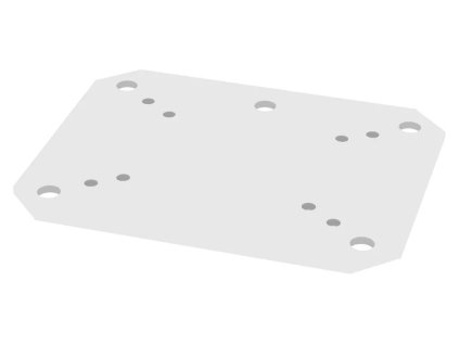 Neomounts  PLASMA-M2SFPLATE / Fixed Floor Plate for 2250/2500-series - small (bolt down) / Silver