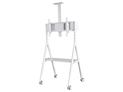 Neomounts NS-M1500WHITE / Mobile Flat Screen Floor Stand (height: 110 - 144 cm) / White