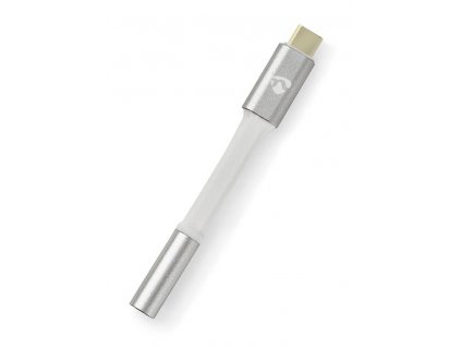 NEDIS PROFIGOLD USB-C/USB 2.0 adaptér/ USB-C zástrčka - 3,5 jack mm zásuvka/ nylon/ stříbrný/ BOX/ 8cm