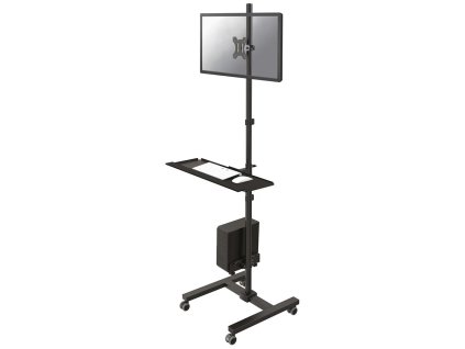 Neomounts FPMA-MOBILE1700 / Mobile Workplace Floor Stand (monitor, keyboard/mouse & PC) / Black