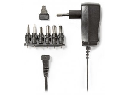 NEDIS univerzální napájecí AC adaptér/ 7.2 W/ 3 - 12 VDC/ 100 - 240 V AC/ 6 konektorů/ 1,8 m/ černý